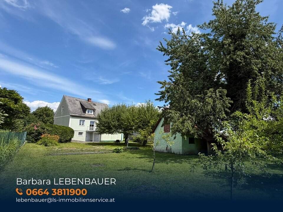 Einfamilienhaus in zentraler, ruhiger Siedlungslage in Hartberg – großer ebener Garten & Nebengebäude