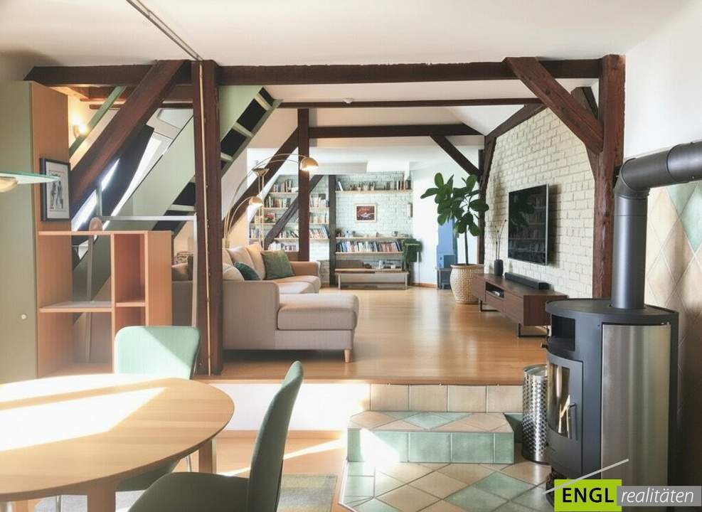 Gemütliche 3 Zimmer-Loftwohnung im Dachgeschoss perfekt für Künstler, Single, Paare und kleine Familie