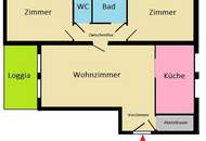 3 Zimmer mit Loggia und Auto-Stellplatz