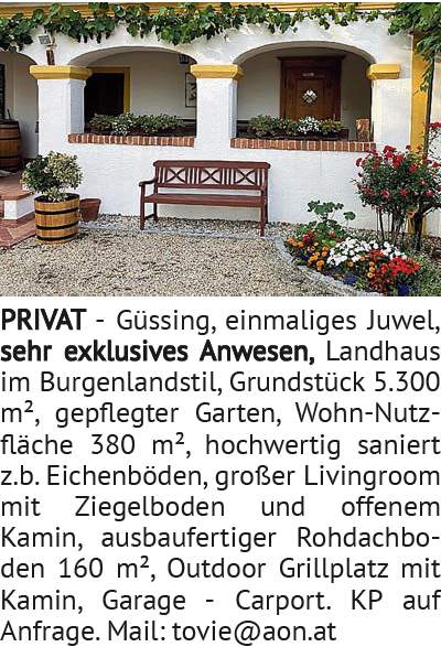 Einmaliges Juwel, sehr exklusives Anwesen, Landhaus im Burgenlandstil, Grundstück 5.300 m², gep
