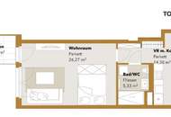 ASG IV-Qualitatives Wohnen in urbaner Lage: hochwertiger 1-Zimmer ERSTBEZUG mit Balkon! Provisionsfrei