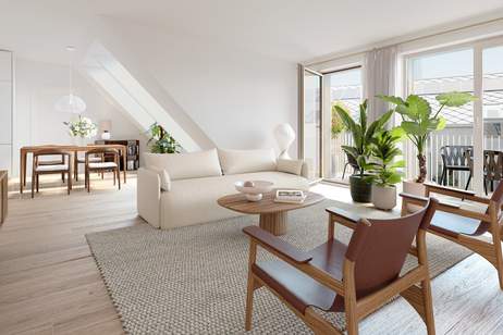 ERSTBEZUG mit Südwest-Balkon | offenes Wohnkonzept | Nähe Kahlenberg, Cobenzl & Beethovengang | privater Weinkeller, Wohnung-kauf, 1.480.000,€, 1190 Wien 19., Döbling