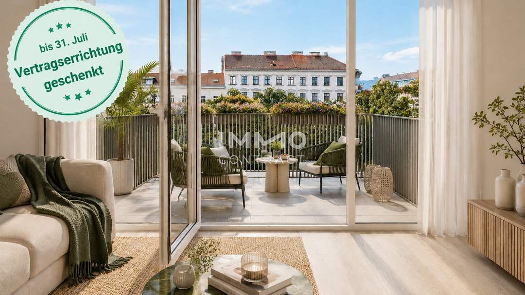 U6 Burggasse: Perfekt geplante 2 Zimmer Wohnung, WOHNEN AM PARK - Urban & Grün
