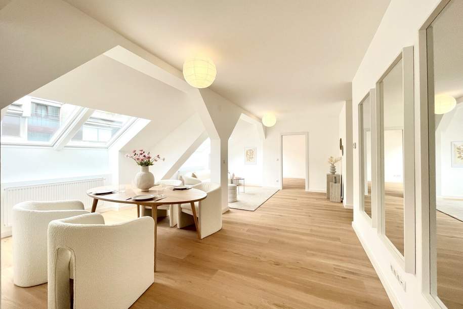Exklusive Dachgeschosswohnung in bester Lage im 3. Bezirk | 2 Bäder, Wohnung-kauf, 1.100.000,€, 1030 Wien 3., Landstraße