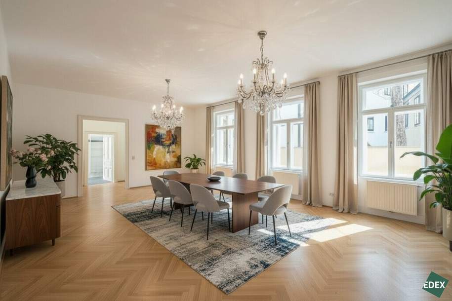Elegante 3-Zimmer Altbauwohnung in Ruhelage, Wohnung-miete, 2.495,00,€, 1010 Wien 1., Innere Stadt