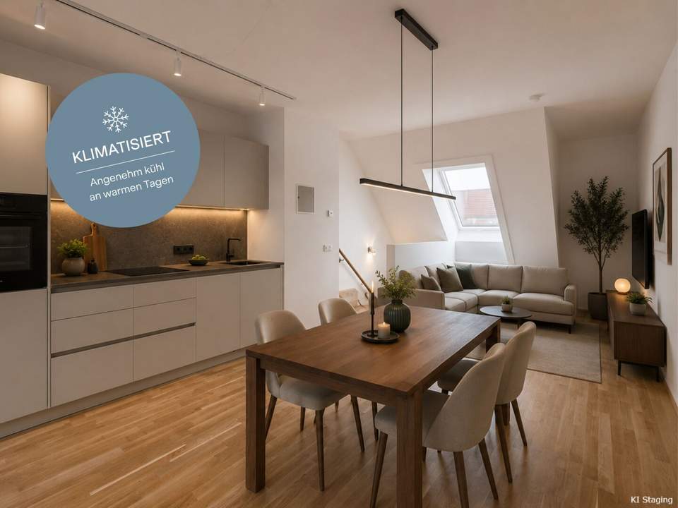 Dachgeschoss Maisonette I 3 ZI und Dachterrasse I nahe der Alten Donau