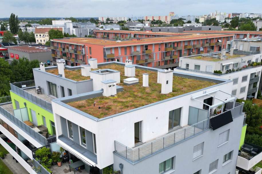 Wie Erstbezug: 2-Zimmer-Wohnung mit 19m² Dachterrasse und Fernblick, Wohnung-kauf, 319.000,€, 1210 Wien 21., Floridsdorf