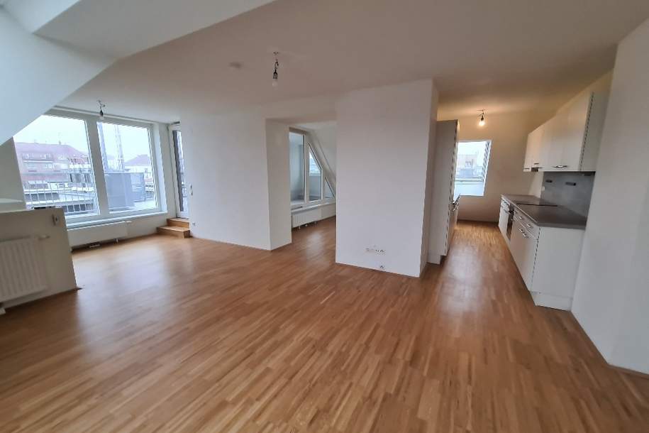 3-Zimmer-Maisonette im Dachgeschoss mit großer Freifläche!, Wohnung-miete, 1.619,68,€, 1100 Wien 10., Favoriten