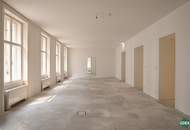 Erstbezug nach Sanierung – Repräsentatives Altbau-Büro nahe Rathaus mit Terrasse