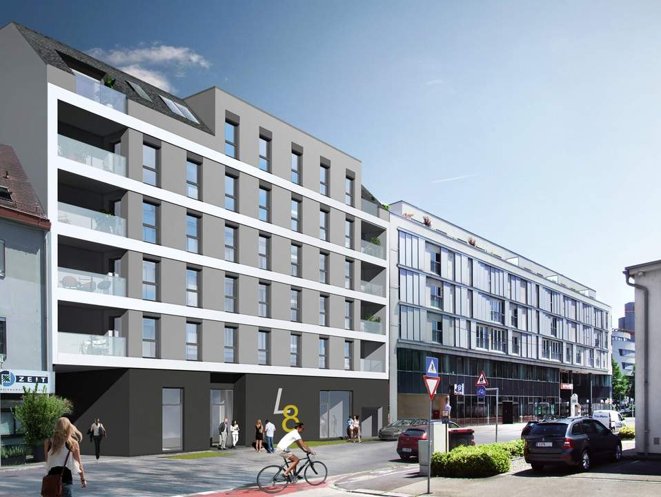 Garconniere in LInz/Urfahr mit Loggia (wohnbaugefördert)