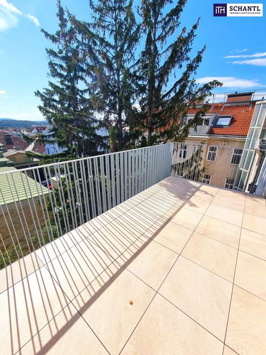 Ein Zuhause mit königlichem Panorama! Modernes Dachgeschoss + Traumblick + 3 Zimmer + 2 Terrassen + Eco-freundliche Erdwärme + Viel Grün + Viel Privatsphäre!