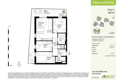 Erstbezug und fertig - Gerasdorfer Straße: 4 Zimmer zum Spitzenpreis mit super Balkon, Wohnung-kauf, 270.000,€, 1210 Wien 22., Donaustadt