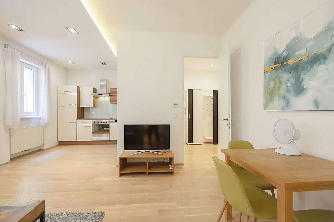Tulpengasse - Toplage hinter Rathaus (10 Minuten fußläufig zur Hauptuni), hofseitiger 2 Zimmer Neubau