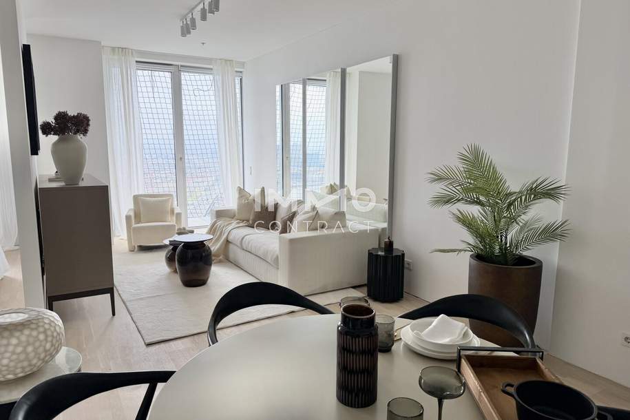 45. Etage DC2 Tower: Mit Blick über Ganz Wien, Wohnung-miete, 2.000,00,€, 1220 Wien 22., Donaustadt