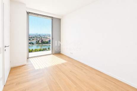 Innenstadt und Donau Blick: 32. Etage - DC2 Tower U1 Donauinsel, Wohnung-miete, 1.100,00,€, 1220 Wien 22., Donaustadt