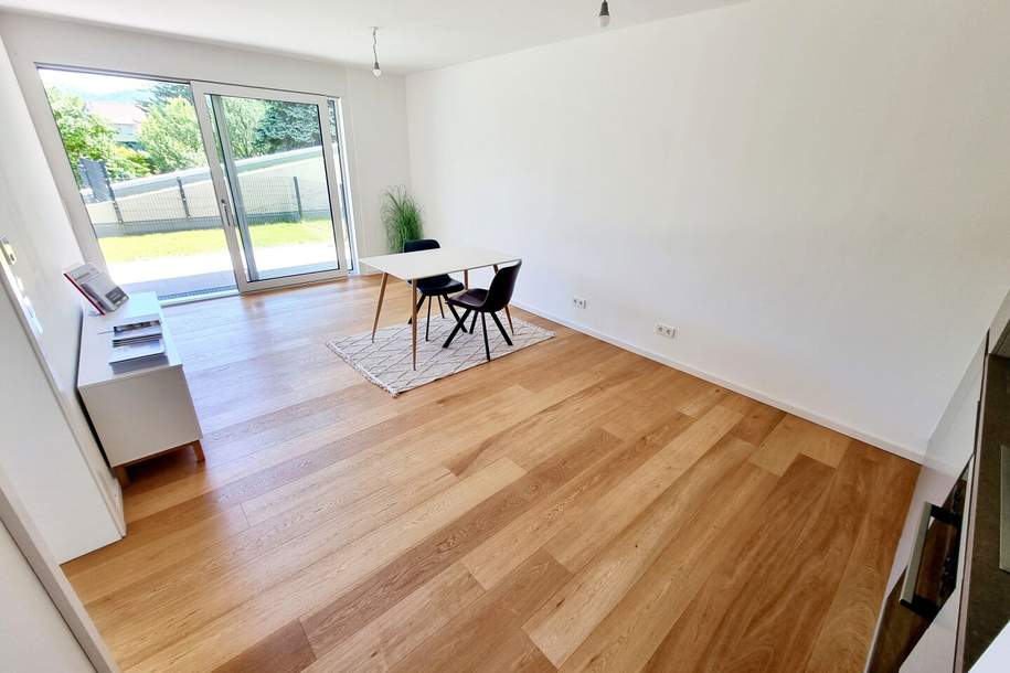 Wenn die Adresse schon zur Auszeit wird. Die ideale Kleinwohnung mit Garten! Kleine Wohnung mit viel Freiraum! Traumhafter Eigengarten und Terrasse + Stylische Einbauküche + Grün wohin das Auge reicht + Luftwärmepumpe!, Wohnung-kauf, 266.200,€, 2391 Mödling