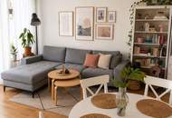 Zwei Zimmer, eine lange Terrasse, nach Osten über die Gärten von Oberdöbling