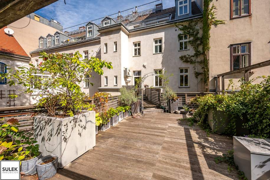 Großzügiges, saniertes Büro mit Innenhofterrasse - Rarität in der Wehrgasse - nahe Innenstadt & U4, Gewerbeobjekt-miete, 3.927,65,€, 1050 Wien 5., Margareten