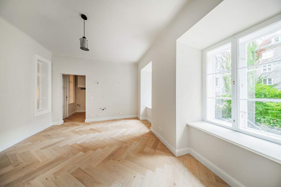 TOP-LAGE beim BELVEDERE! Altbau-Erstbezug mit Blick in den begrünten Innenhof, Wohnung-kauf, 379.000,€, 1040 Wien 4., Wieden