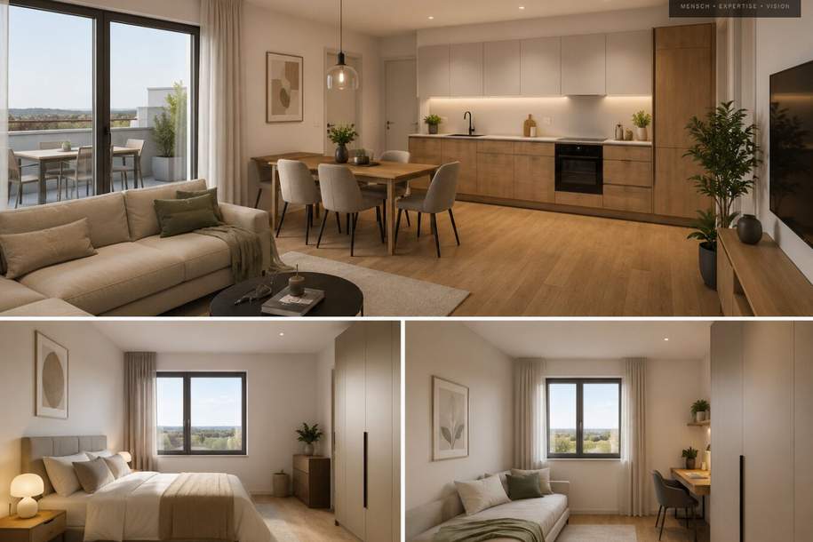 Lichtdurchflutete 3-Zimmer-Wohnung mit zwei Terrassen, Wohnung-miete, 1.900,00,€, 1210 Wien 21., Floridsdorf