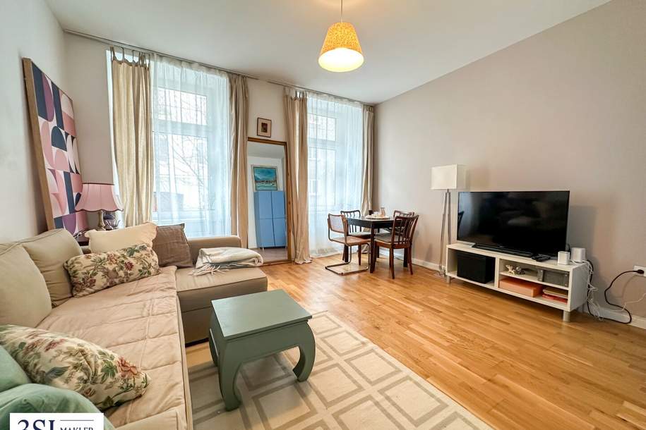 3-Zimmer-Altbauwohnung in Top-Lage des 6. Bezirks - Perfekte Aufteilung für Paare oder WGs, Wohnung-kauf, 360.000,€, 1060 Wien 6., Mariahilf