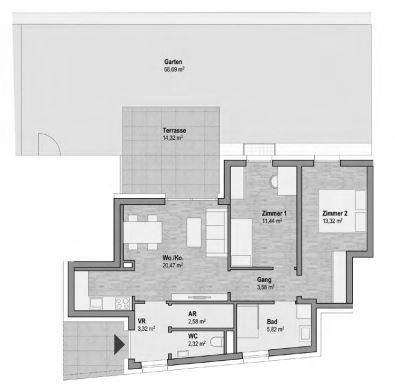 TopA EG : 50m2 + 48m2 Freifläche - LEBEN in GEIDORF + Garten - PROVISIONSFREI f.d. Käufer