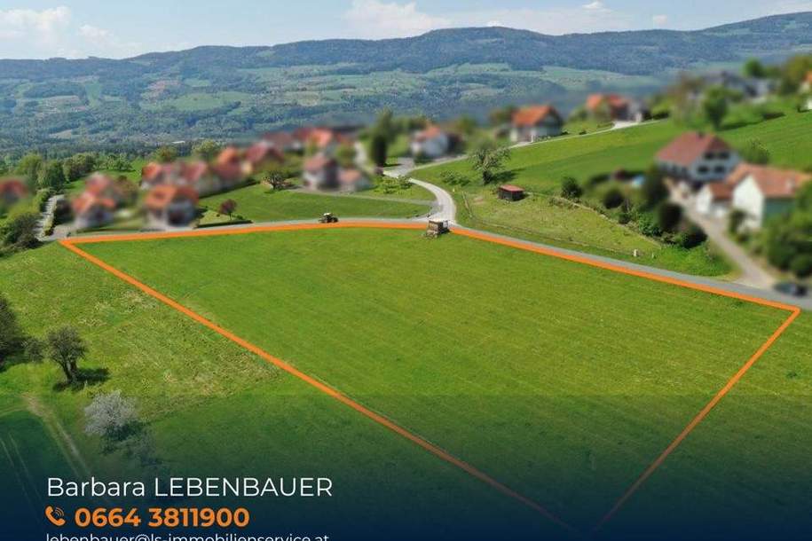Wohnen am Pöllauberg! Bauplätze in bester Lage mit Aussicht und Lebensqualität!, Grund und Boden-kauf, 51.650,€, 8225 Hartberg-Fürstenfeld