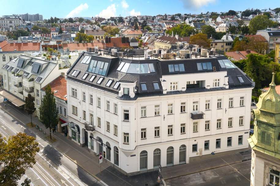 Exklusive 4-Zimmer DG Wohnung mit spektakulärer 360 ° Terrasse - Gersthofer Markt | Top24, Wohnung-kauf, 1.459.000,€, 1180 Wien 18., Währing