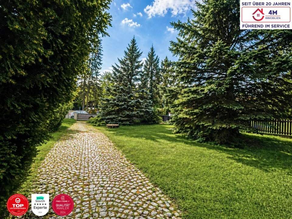 Wohnen im ruhen Hagenbrunn - Holzhaus mit ca. 2550 m2 großem Garten!