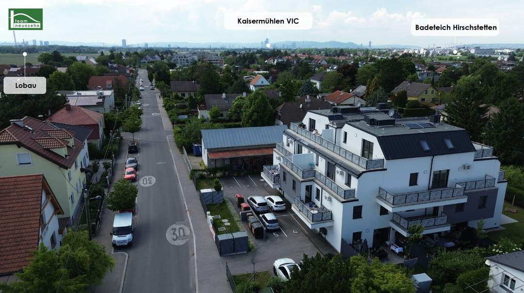 Der Sommer kann kommen! Klimatisierte Wohnung mit großer Terrasse in Essling nahe Lobau und Kirschenallee! 15 Min. zur U2 Aspernstraße! Ab August 2025!