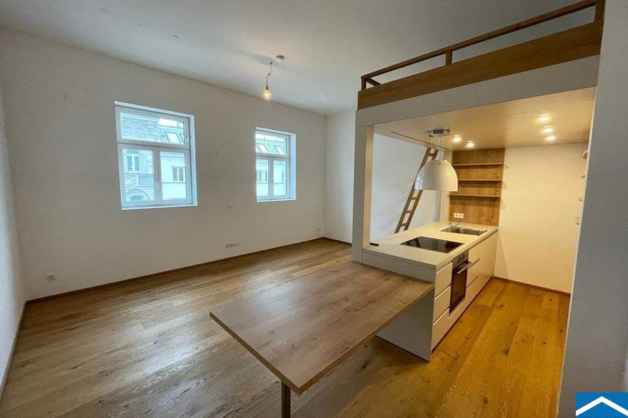 Nähe Naschmarkt: 1-Zimmerwohnung im DG-Ausbau eines stilvollen Altbaus, Wohnung-kauf, 299.000,€, 1050 Wien 5., Margareten