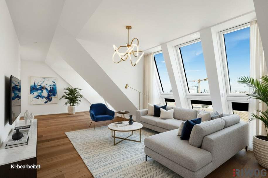 ERSTBEZUG - Lichtdurchflutete 3 Zimmer DG-Wohnung mit Terrasse in 1050 Wien, Wohnung-kauf, 849.000,€, 1050 Wien 5., Margareten