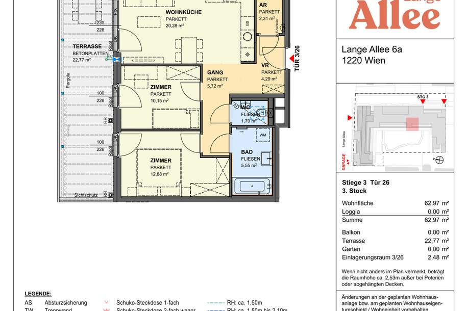 Lange Allee 6A - Eigentum in 1220 Wien, Wohnung-kauf, 581.000,€, 1220 Wien 22., Donaustadt