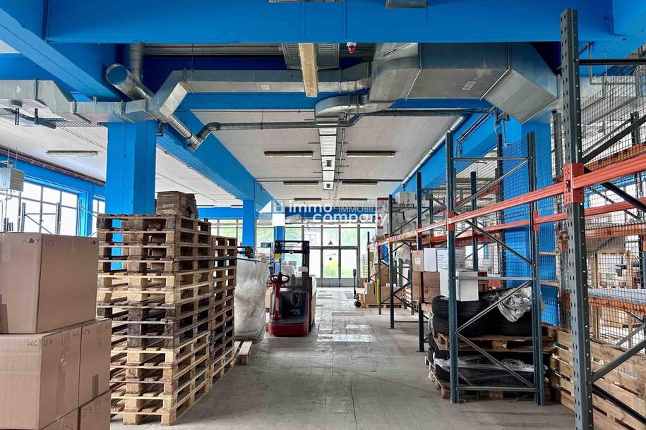 Attraktives (Gewerbe-)Lager mit Lastenlift, Büro und Parkplätze (EG, 513qm), Gewerbeobjekt-miete, 5.130,00,€, 5161 Salzburg-Umgebung