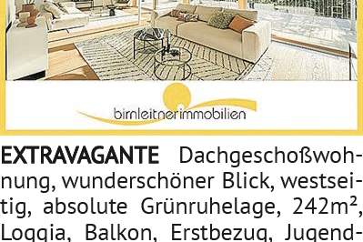 EXTRAVAGANTE Dachgeschoßwohnung, wunderschöner Blick, westseitig, absolute Grünruhelage, 242m²,, Wohnung-kauf, 1140 Wien 14., Penzing
