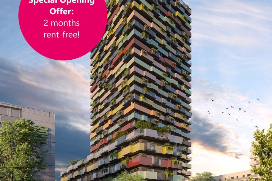 Vienna City Flair &amp; Nature Combined: Living at Nordwestbahnhof, Wohnung-miete, 1.415,10,€, 1200 Wien 20., Brigittenau