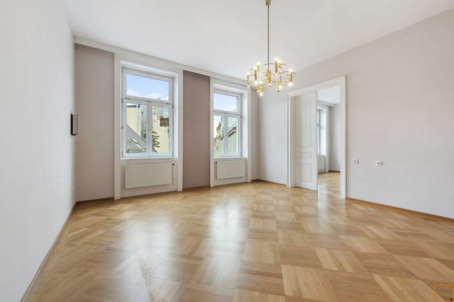 In Bestlage nahe Karmelitermarkt: Zentral begehbare Maisonette-Altbauwohnung in sehr gepflegtem Zustand und freiem Blick, Wohnung-kauf, 890.000,€, 1020 Wien 2., Leopoldstadt