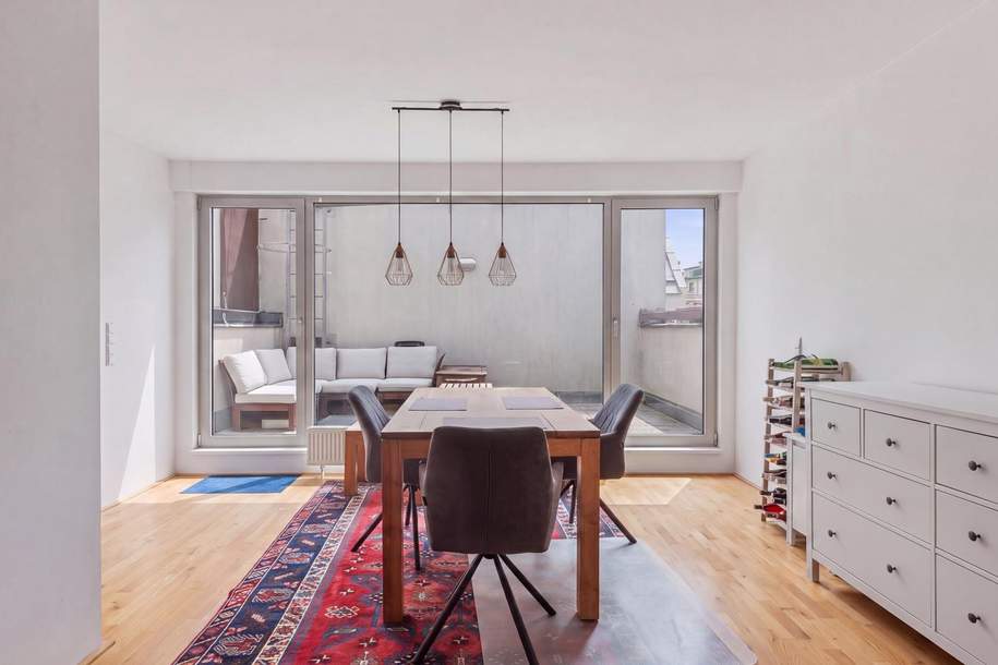 Über den Dächern des 7. Bezirks. Exklusive Dachgeschoßwohnung mit Terrasse in der Burggasse!, Wohnung-miete, 2.490,00,€, 1070 Wien 7., Neubau
