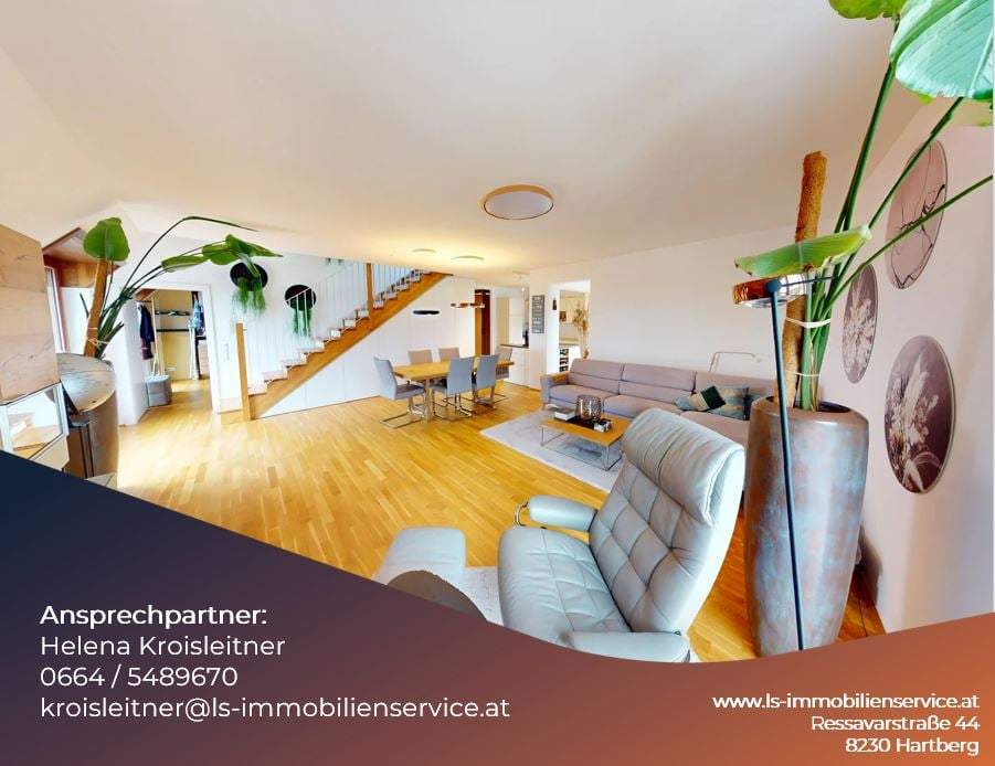 Prestige Objekt: Großzügige und Moderne Maisonette Wohnung inmitten von Hartberg mit Lift und Dachterrasse