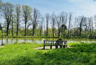 Prunkvolles Schloß mit Park und Schloßteich