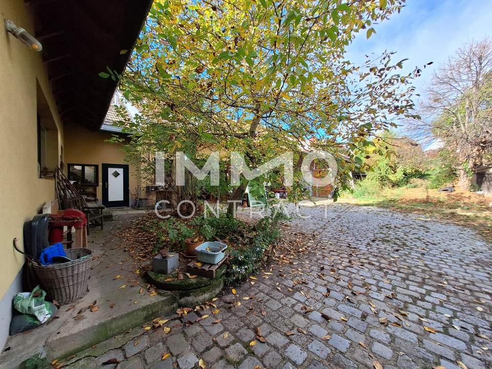 Winzerhof-Grundstück mit Entwicklungspotenzial in Stammersdorf; Laut Studie 1.550m² erzielbare Wohnnutzfläche möglich