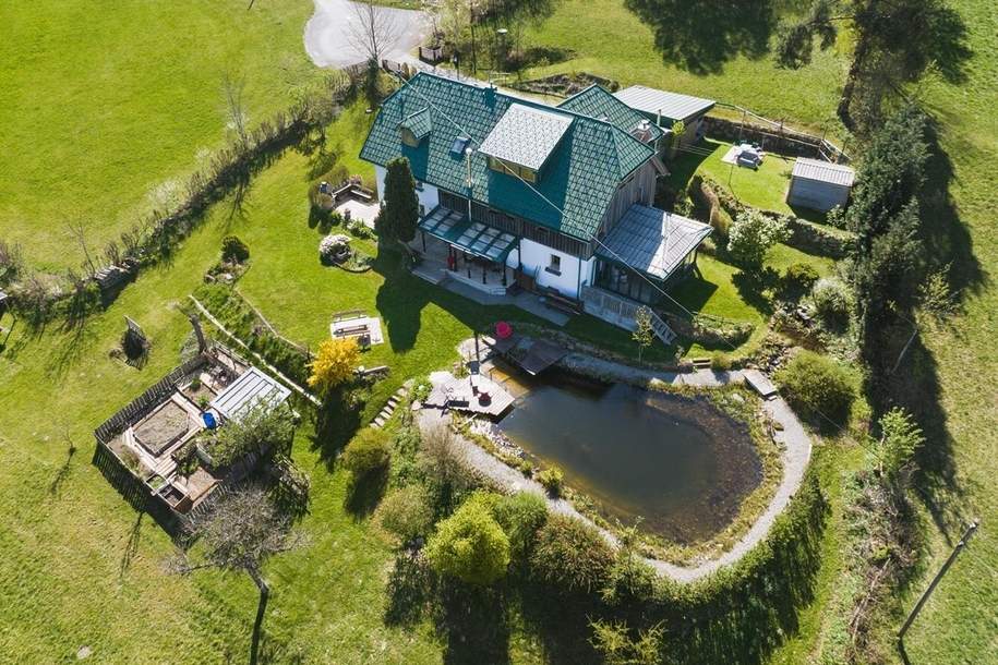 Malerisches Landhaus mit Schwimmteich, prämiertem Naturgarten und Gästewohnung!, Haus-kauf, 650.000,€, 4184 Urfahr-Umgebung