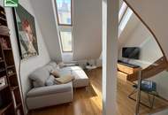 Rarität im Barock-Häuschen! Charmante Altbau-Dachgeschoss-Maisonette-Wohnung Nähe Augarten! Neben der U2! Wohngenuss auf 3 Ebenen mit Terrasse!