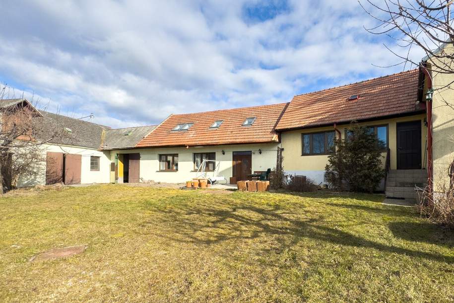 DREIKANTHOF IN ZENTRALER GRÜNLAGE - 1.300 m² Grundfläche - 180 m² Scheunen, Haus-kauf, 290.000,€, 2284 Gänserndorf