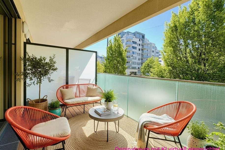 WUNDERSCHÖNE NEUBAUWOHNUNG MIT GROSSEM BALKON UND GARAGE, Wohnung-miete, 1.249,00,€, 1190 Wien 19., Döbling