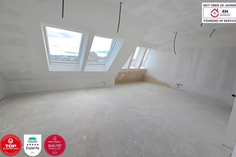 Kaufen Sie provisionsfrei vom Bauträger bis 31.12.2025 - Exklusive 3-Zimmer-Dachgeschosswohnung mit Terrasse und 36m² Dachterrasse im Erstbezug!, Wohnung-kauf, 498.000,€, 1170 Wien 17., Hernals