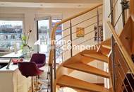 Relaxen mitten in der Stadt! Sympathische, helle Dachgeschoss Maisonettenwohnung mit Balkon und Terrasse - freier Blick über Wien