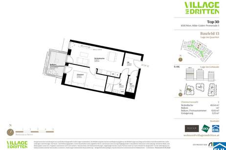 URBAN DAHEIM - VILLAGE IM DRITTEN, Wohnung-kauf, 358.000,€, 1030 Wien 3., Landstraße