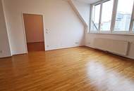 VIKTORGASSE, FERNBLICK, 84 m2 Dachgeschoß mit 30 m2 Terrasse, 2 Zimmer, Wohnküche, 2 Bäder, Parketten, U1-Nähe