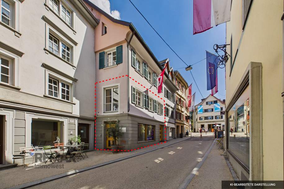 Beste Innenstadtlage in Bregenz – Gewerbefläche mit Büro-, Geschäfts- und Lagerflächen sowie Garagen, individuell anmietbar, Gewerbeobjekt-miete, 6900 Bregenz